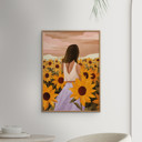 30 x 40 inches Goed Blauw - Sunflower Evenings  Poster  without frame