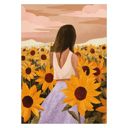 12 x 16 inches Goed Blauw - Sunflower Evenings  Poster  without frame
