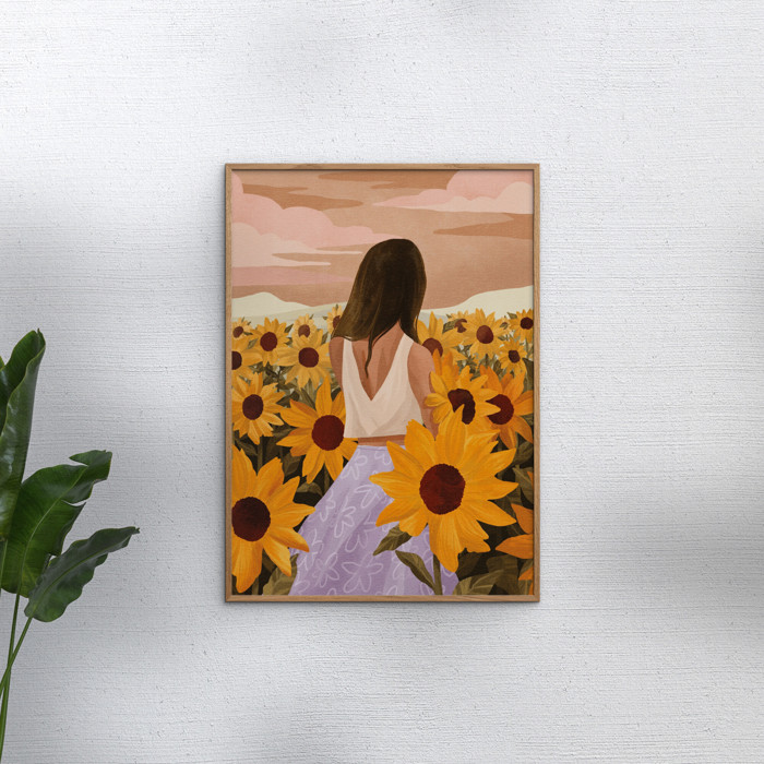 Goed Blauw - Sunflower Evenings  Poster  without frame