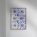 12 x 16 inches Miho Art Studio - Sunny Floral Blue  Poster  without frame