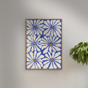 20 x 28 inches Miho Art Studio - Sunny Floral Blue  Poster  without frame