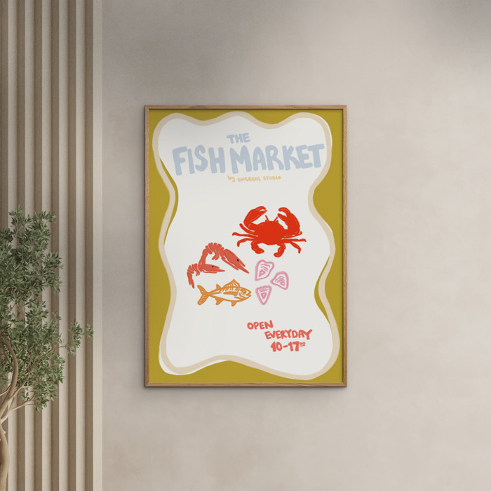 Engberg Studio - The Fish Market  Poster  without frame
