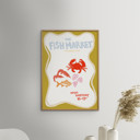 12 x 16 inches Engberg Studio - The Fish Market  Poster  without frame