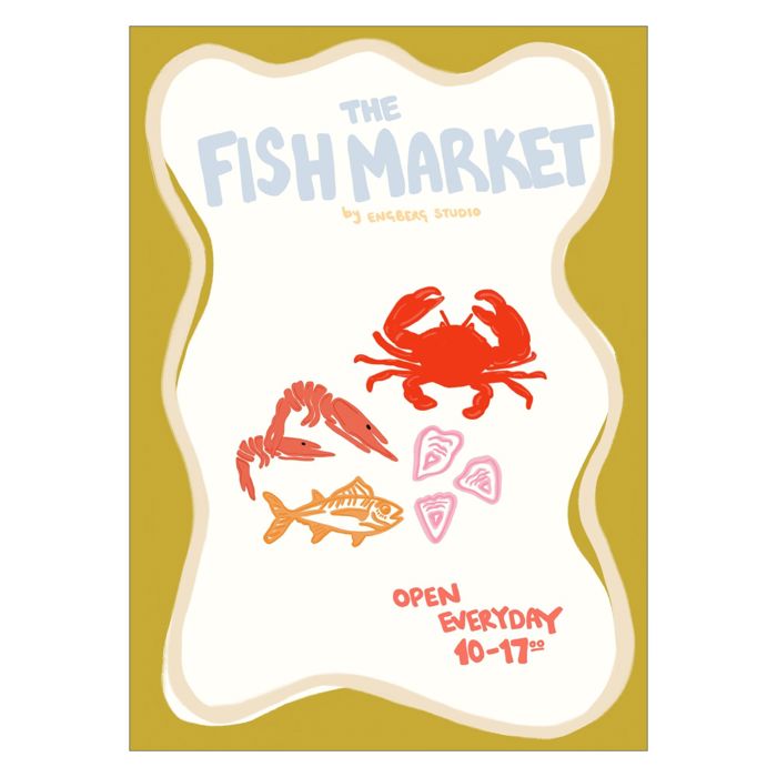 Engberg Studio - The Fish Market  Poster  without frame