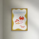 30 x 40 inches Engberg Studio - The Fish Market  Poster  without frame
