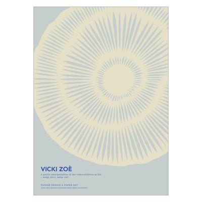 VICKI ZOÉ - The Uniqueness of you - Light Blue Cream  Poster  without frame
