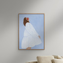 12 x 16 inches Bea Muller - The Woman with the Blue Stripes  Poster  without frame