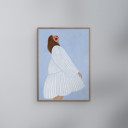 30 x 40 inches Bea Muller - The Woman with the Blue Stripes  Poster  without frame