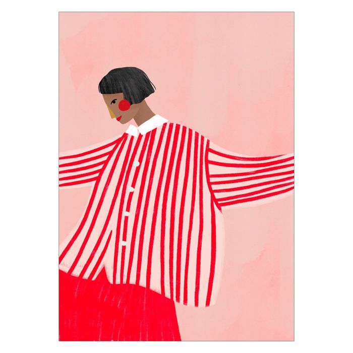 Bea Muller - The Woman With the Red Stripes  Poster  without frame