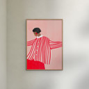 20 x 28 inches Bea Muller - The Woman With the Red Stripes  Poster  without frame