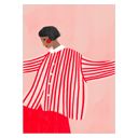 30 x 40 inches Bea Muller - The Woman With the Red Stripes  Poster  without frame