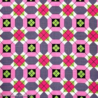 Argyle Geo Pink Quilting Cotton Fabric by Kanvas Studios, 100% Cotton - 1/2 Yard