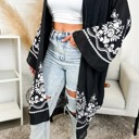  Embroidered Floral Vine Lace Cardigan / Kimonos boho chic Cover-up