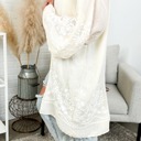 Beige One Size Fits Most Embroidered Floral Vine Lace Cardigan / Kimonos boho chic Cover-up