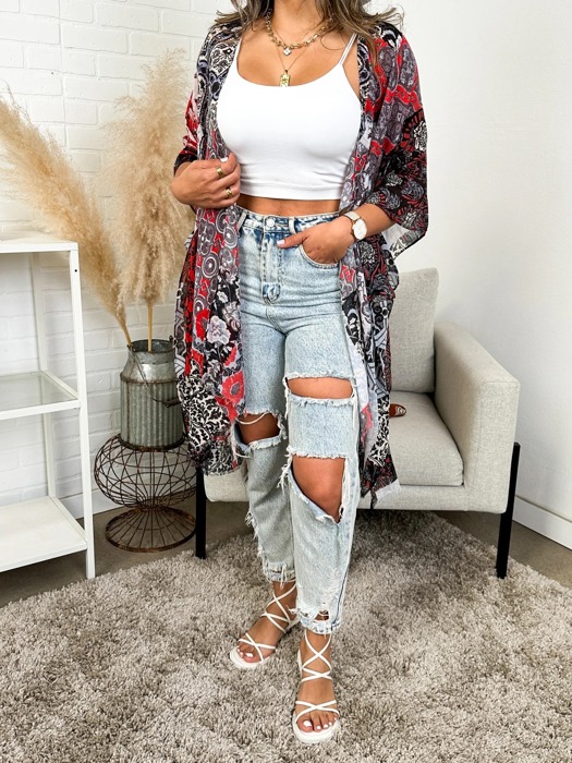 Boho Print Lightweight Kimono / Kimonos boho chic Cover-up