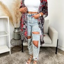 One Size Fits Most Red Boho Print Lightweight Kimono / Kimonos boho chic Cover-up