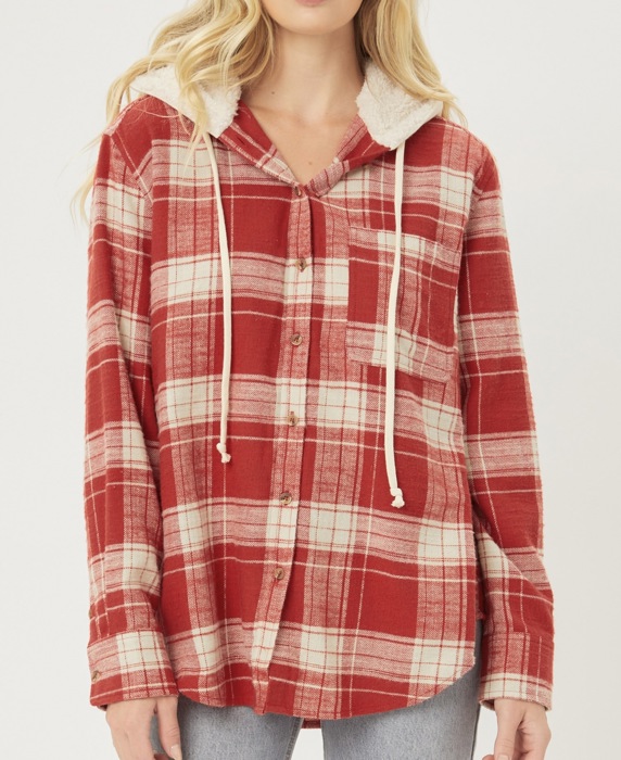 Gamila Hooded flannel