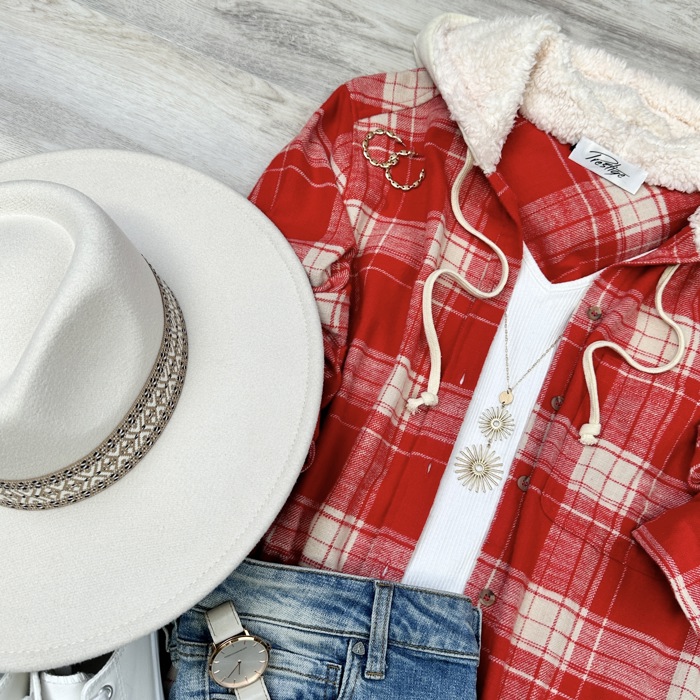 Gamila Hooded flannel