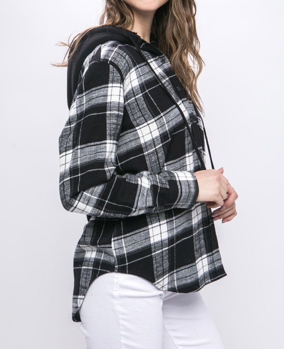 Gamila Hooded flannel