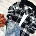 Black Medium Gamila Hooded flannel