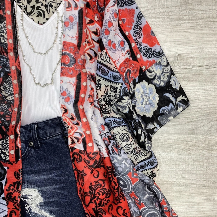 Boho Print Lightweight Kimono / Kimonos boho chic Cover-up