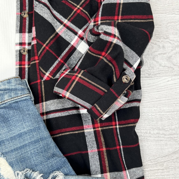 Everyday Casual Oversized Long Sleeve Flannel
