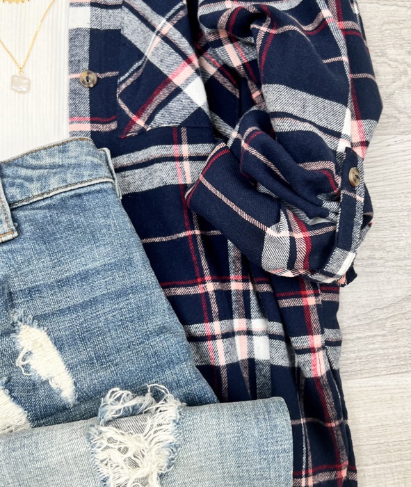 Everyday Casual Oversized Long Sleeve Flannel