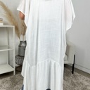 One Size Fits Most White Eliana Embroidered Cardigan kimono