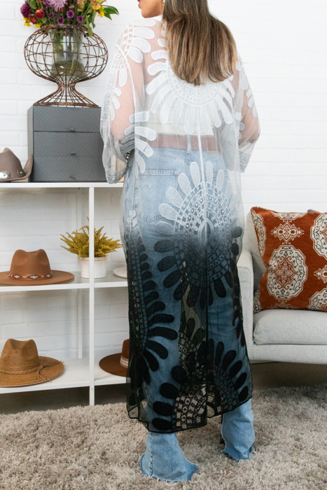 Ombre Bohemian Lace Kimono