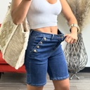 Dark Wash Large Regina High waisted Bermuda Shorts