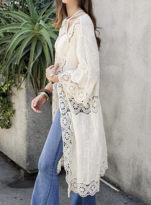 Breanna Embroidered Kimono