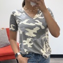 XL Emma Classic V-Neck Camo T-shirt