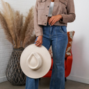 Large Coco Lyssa Suede Trucker Jacket