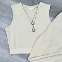 Small Beige Julie French Terry Top Jogger 2 pice Set