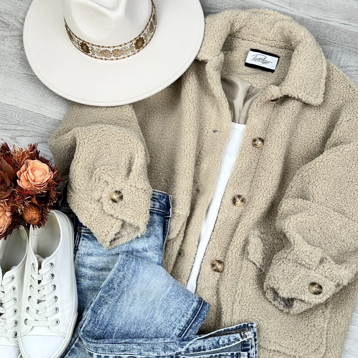 Sophia Oversized Sherpa Jacket
