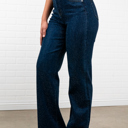 Small Blue Adaline Rhinestone Straight Jeans