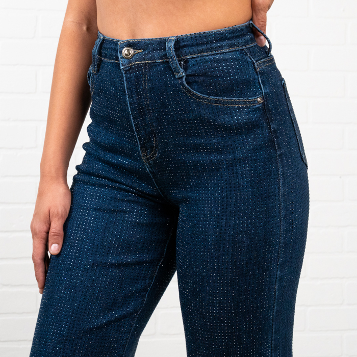 Adaline Rhinestone Straight Jeans