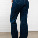 Medium Blue Adaline Rhinestone Straight Jeans