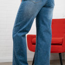 Medium Elena Rhinestone Straight Jeans