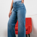 XL Elena Rhinestone Straight Jeans