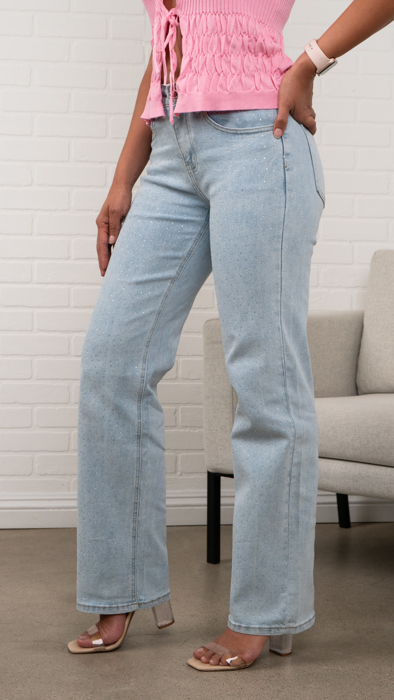 Clara High-Waisted Sparkle Jeans
