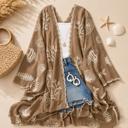  Vallarta Seashell Embroidered Kimono Beach Cover Up