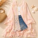  Vallarta Seashell Embroidered Kimono Beach Cover Up