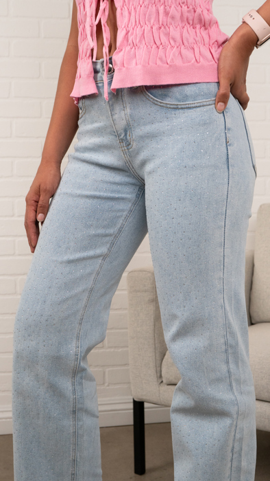 Clara High-Waisted Sparkle Jeans