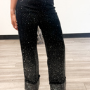  Lumi Cuffs Detail High-Waisted Sparkle Jeans