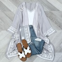  Meghan Embroidered Boho Kimono / Kimonos boho chic Cover-up