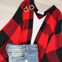  Buffalo Checker Classic Tassel Ruana