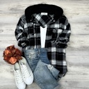 Black Medium Gamila Hooded flannel