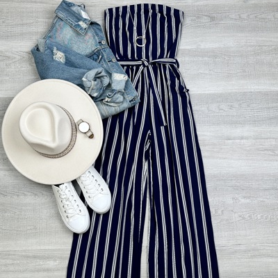 Courtney strapless jumpsuit