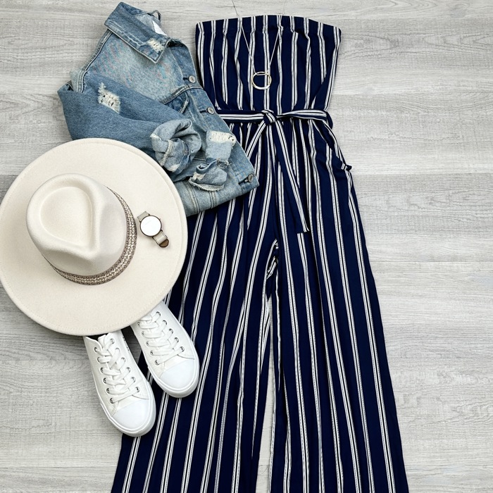 Courtney strapless jumpsuit